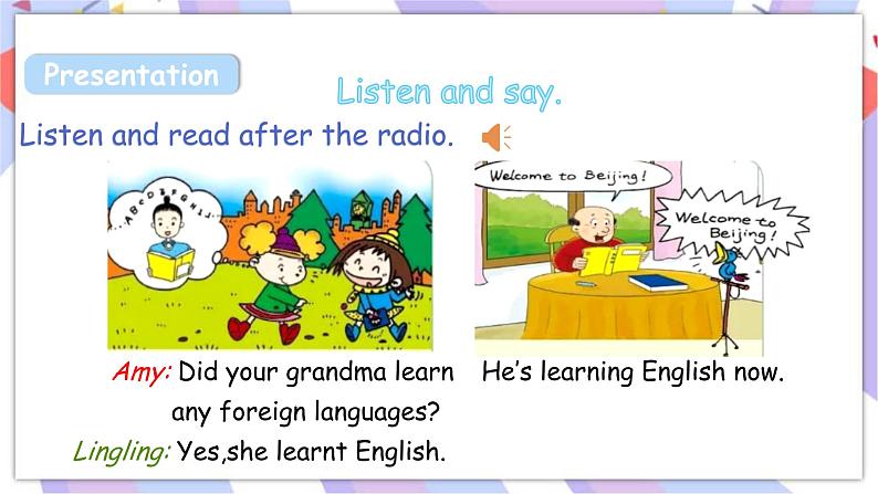 Module 2 Unit 1 She learnt English （第一、二课时） 课件05