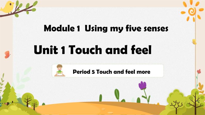 Module 1 Unit 1 Touch and feel 教案+课件+练习+学习指引（第5课时）01