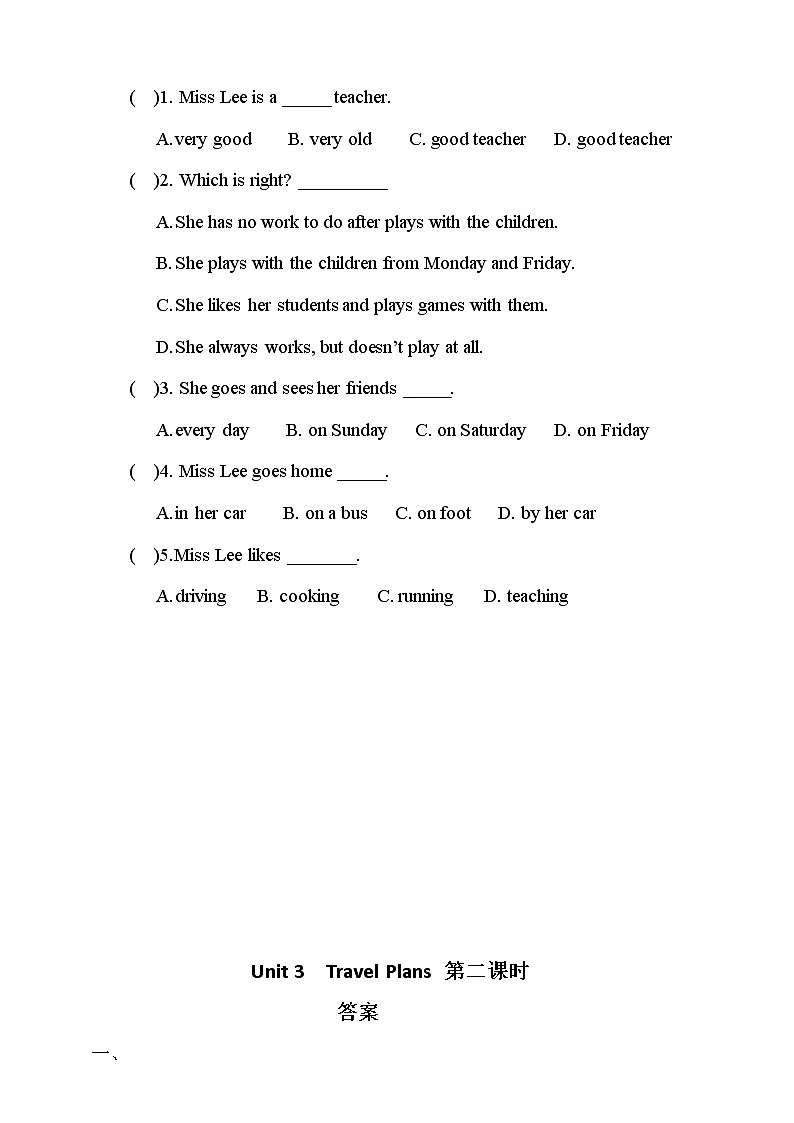 【精品备课包，课件+教案+练习+无音频素材】四年级下册英语-Unit 3Travel Plans lesson 2人教新起点03