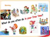 【精品備課包，課件+教案+練習(xí)+無音頻素材】四年級下冊英語-Unit 5 Free time lesson 1人教新起點