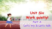 小学英语人教版 (PEP)五年级下册Unit 6 Work quietly!  Part A精品课件ppt