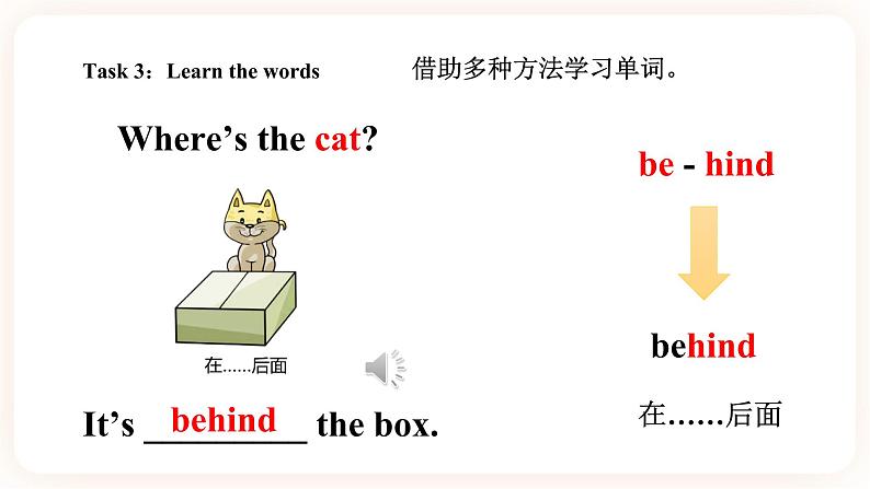 Module 2 Positions Unit 4 Is it in your schoolbag （第1课时 ）课件+教案+习题（含答案）+素材06