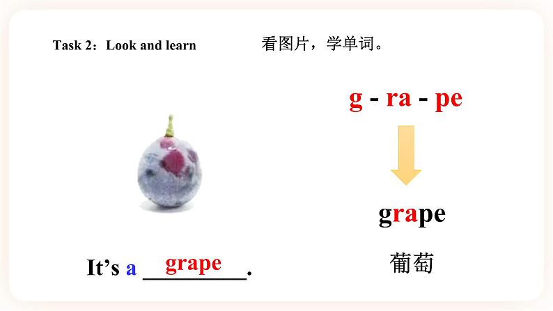 Module 4 Fruits Unit 7 May I have some grapes（第1课时 ）课件+教案+习题（含答案）+素材06