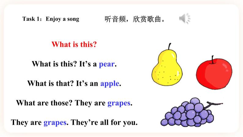 Module 4 Fruits Unit 7 May I have some grapes （第2课时 ）课件+教案+习题（含答案）+素材03