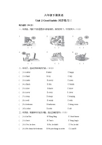 小学英语新版-牛津译林版六年级下册Unit 2 Good habits优秀达标测试