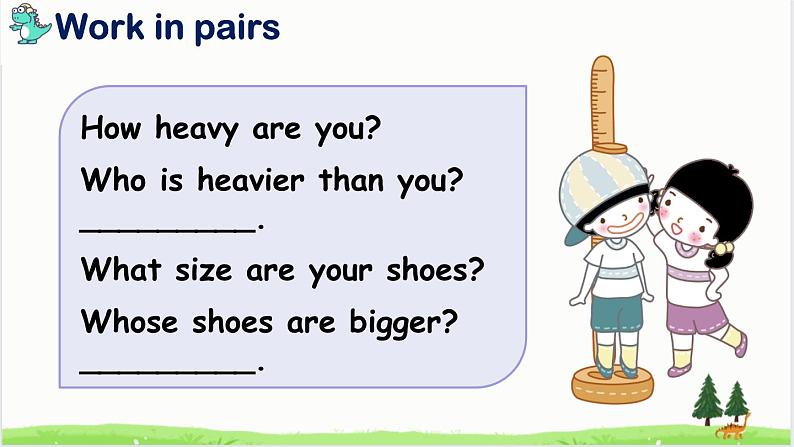 Unit1 How tall are you B Let's learn课件03