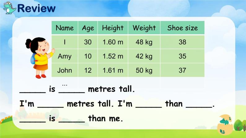 Unit1 How tall are you B Read and write课件03