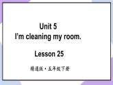 人教精通版英語五下 Unit 5 I'm cleaning my room Lesson 25 （課件+教案）