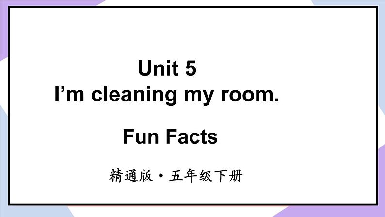 人教精通版英语五下 Unit 5 I'm cleaning the room Fun Facts课件02