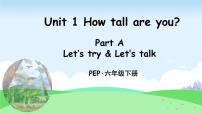 人教版 (PEP)Unit 1 How tall are you? Part A课前预习课件ppt