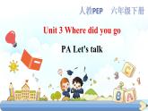 人教PEP版六年級下冊英語 Unit 3 Where did you go PA let's talk課件+教案+練習+動畫素材( 含素材)