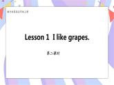接力版英语五年级上册lesson 1 I like grapes. 第 2 课时课件+素材+教案