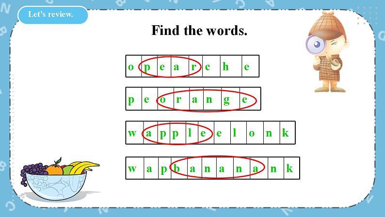 Unit 5《 Do you like pears PA Let's spell》课件第4页