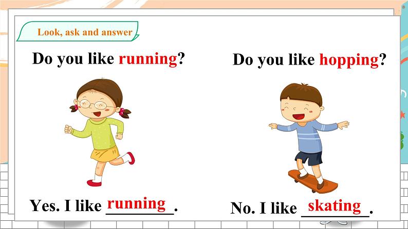 沪教牛津版英语2年级下册 Unit 4 Things I like doing Do a survey 课件+教案+习题+素材05