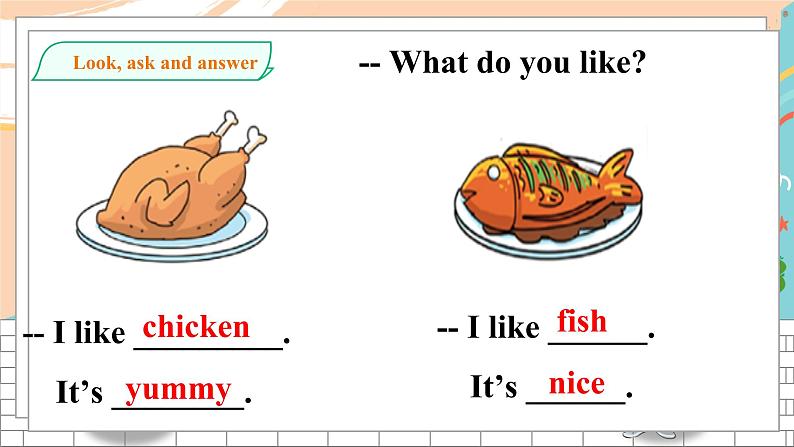 Unit 5 Food I like Let 's act 课件第7页