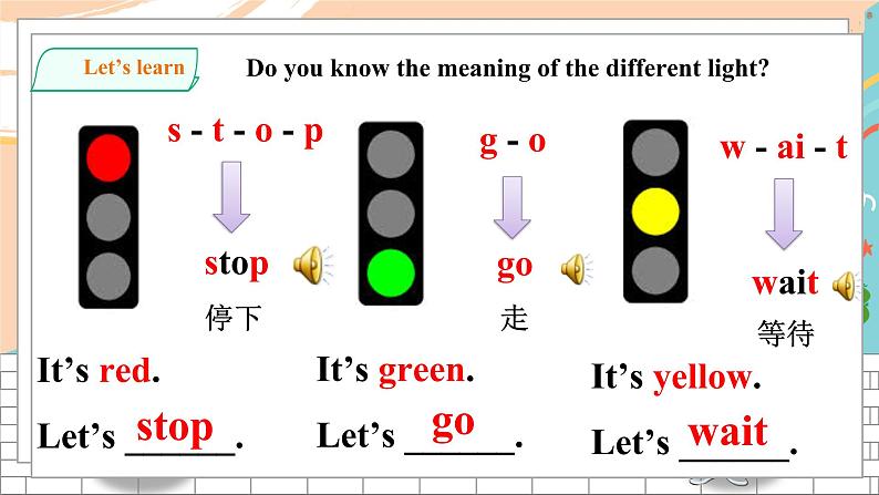 沪教牛津版英语2年级下册 Unit 8 Traffic rules Let’s talk Let’s learn 课件+教案+习题+素材06