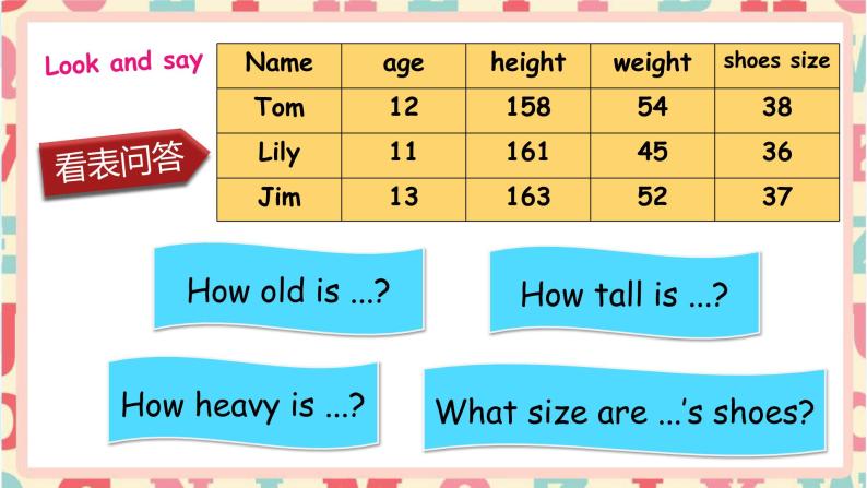 Unit 1 How tall are youB read and write 课课件+教案+练习+素材04