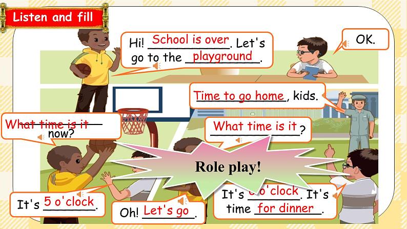 Unit 2 What time is it PA Let's spell   课件+教案+练习+动画素材(含flash素材 )04