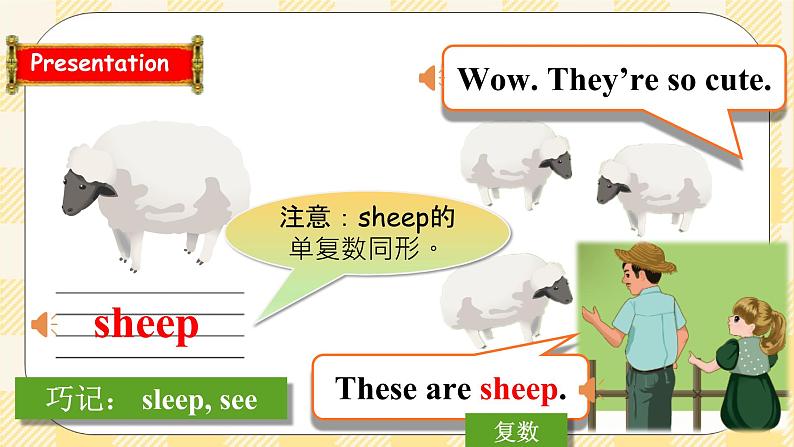 Unit 4 At the farm PB let's learn  课件+教案+练习+动画素材含flash素材）06