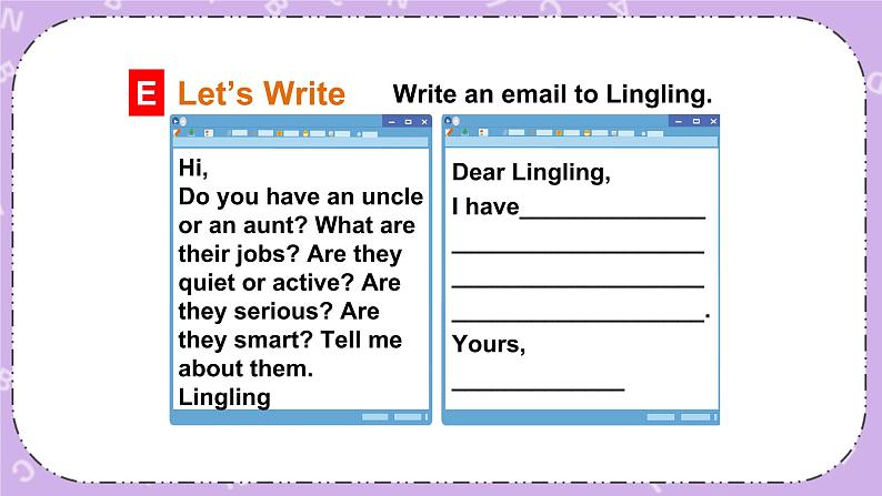 Unit 9 He’s kind to children第3课时（Part E，Part F）课件+教案04