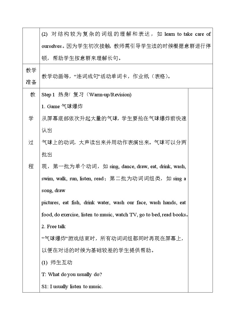 Unit 3 We should learn to take care of ourselves 第1课时（Part A, Part B） 课件+教案+素材02