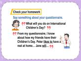 Unit 8 International Children’s Day 第2課時（Part C，Part D）課件+教案+素材