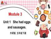 Module 3 Unit 1 She had eggs and sausages第1课时 课件+教案+素材