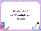 Module 5 UNIT 2 It’s too big for you. 课件+教案+素材