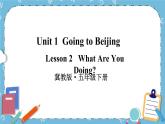 Lesson 2 What Are YouDoing課件+教案+素材