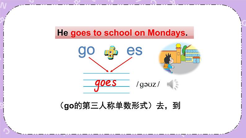 Module 5 Unit 1 She goes to school on Mondays第1课时 课件+教案+素材05