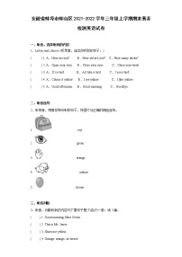 安徽省蚌埠市蚌山区2021-2022学年三年级上学期期末素养检测英语试卷