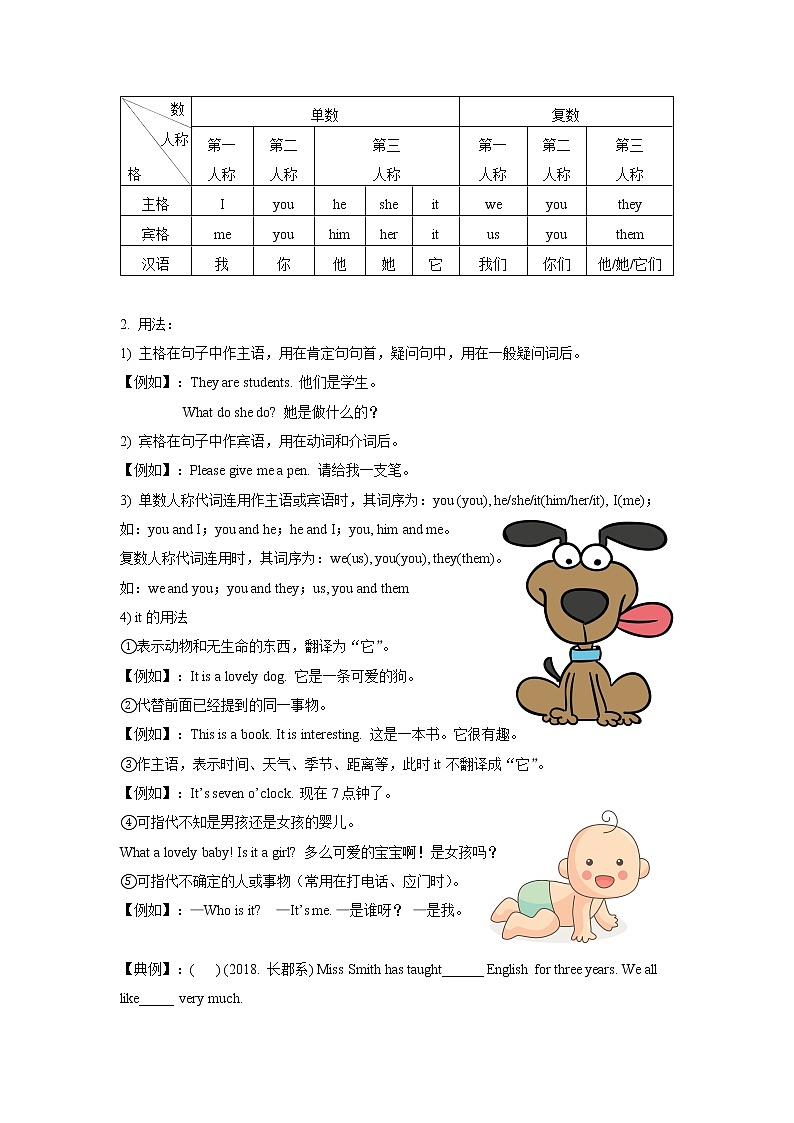 专题小升初英语复习词法第三讲  代词（带答案）02