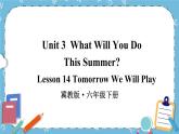 Lesson 14 Tomorrow We Will Play课件+教案+素材