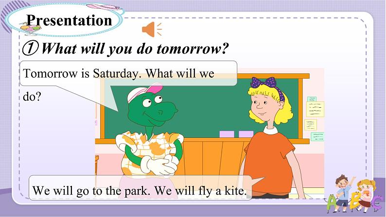 Lesson 14 Tomorrow We Will Play 课件+教案+练习+音视频素材04