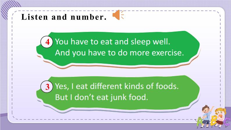 Food and health 第4课时 Part6a&6b第5页