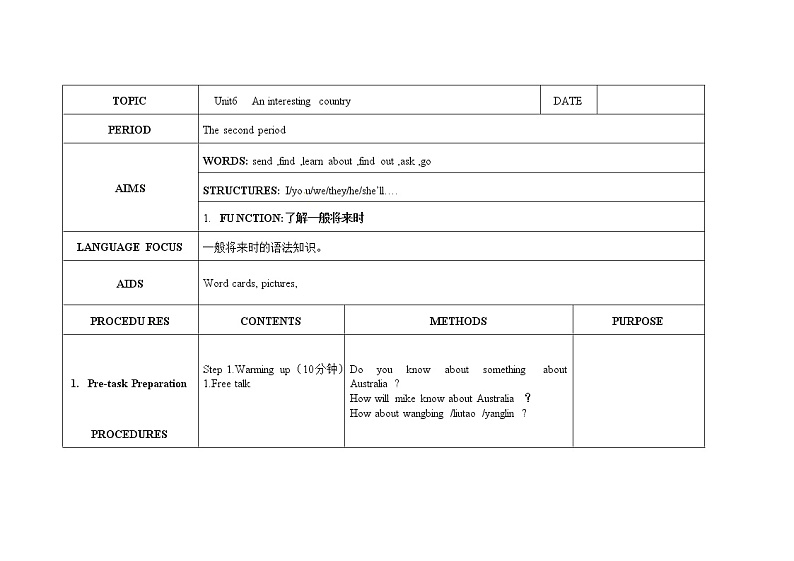 Unit 6 An interesting country 第2课时（课件+教案+音视频素材）01