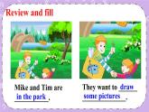 Unit4 Drawing in the park Fun time & Song time 课件+教案+素材