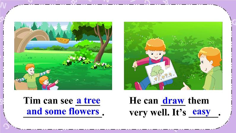 Unit4 Drawing in the park Fun time & Song time 课件+教案+素材03