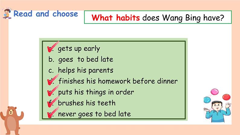 Unit2 Good  habits Story time课件 2022-2023学年译林版（三起）英语六年级 下册第7页