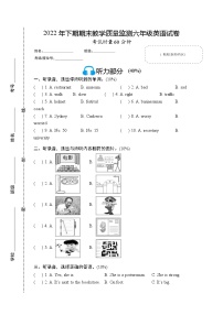 湖南省岳阳市城区2022-2023学年六年级上学期期末教学质量监测英语试题