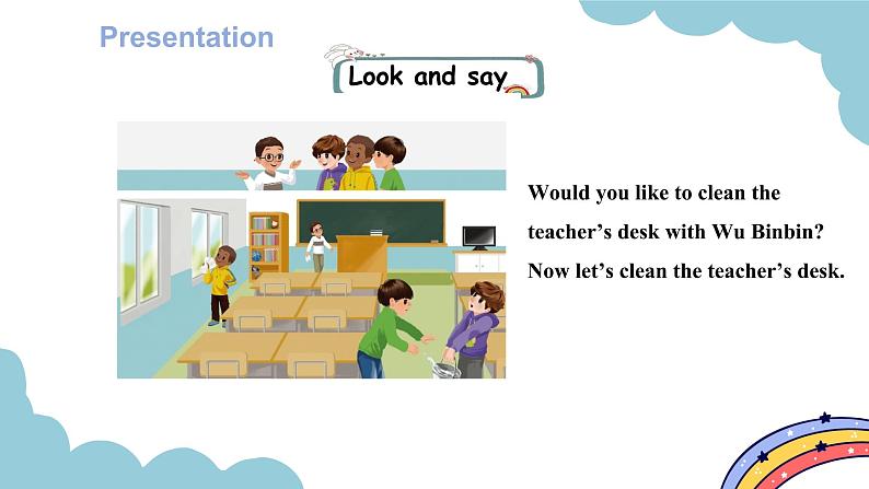 Unit 1 My classroom Part B Let 's talk  & Let 's play（课件）人教版四年级英语上册第6页