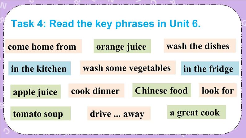 Unit 6 In the kitchen Checkout time & Ticking time 课件+教案+（无素材）05