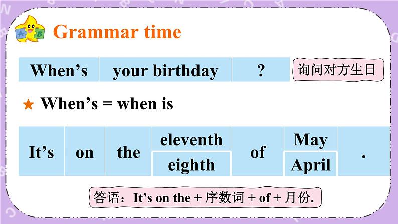 Unit 8 Birthdays Grammar time & Fun time 课件+教案+素材07