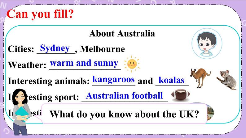 Unit 6 An interesting country Fun time, Culture time & Ticking time 课件第2页