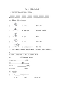 小学外研版 (三年级起点)Unit 1  I like football.课时训练