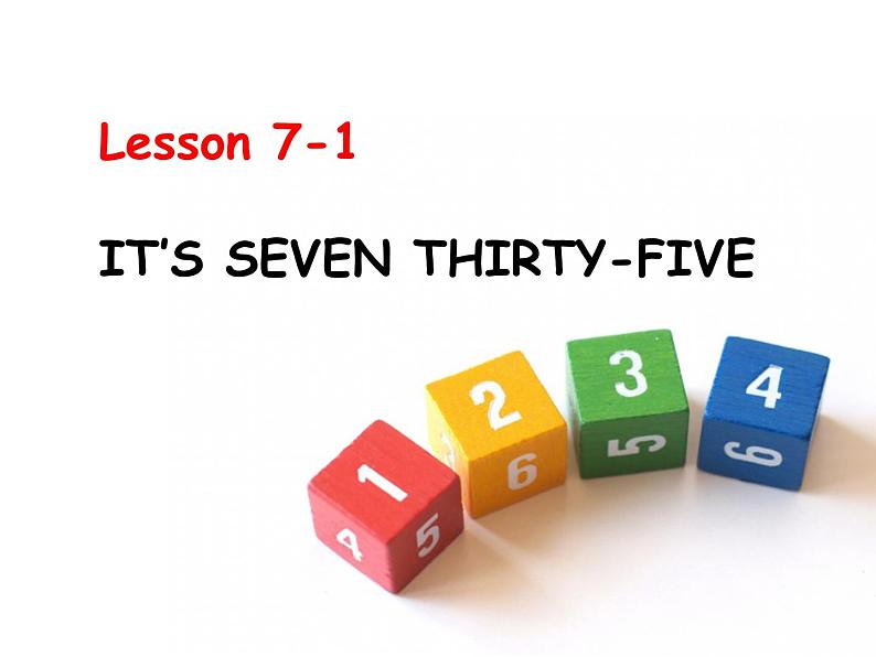 英语科普版五下：Lesson 7 It's seven thirty-five（课件＋教案＋练习）01