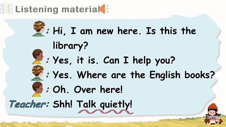 Unit 6 Work quietly! B Let's try & Let's talk课件05