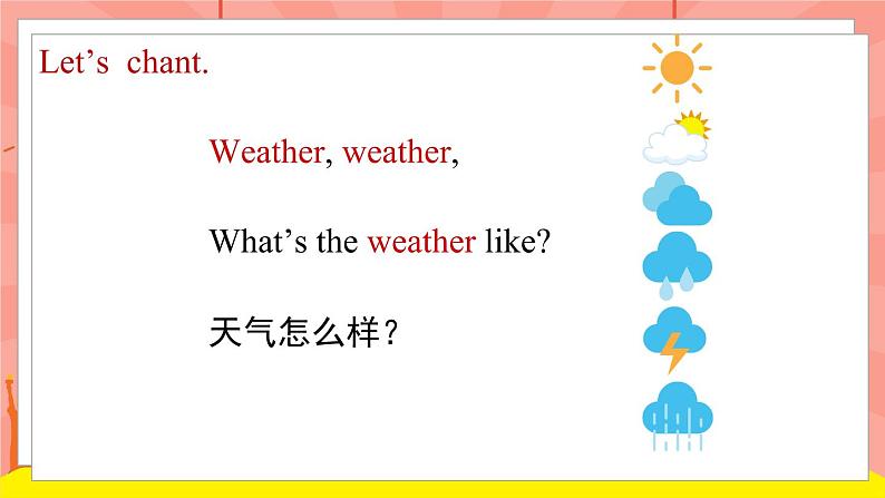 外研版（一起）英语二年级下册课件 Module 1《Unit 1 What’s the weather like》07