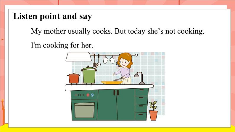 外研版（一起）英语二年级下册课件 Module 6《Unit 2 My grandma usually cooks》第2页