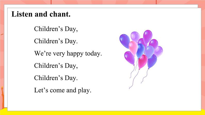 外研版（一起）英语二年级下册课件 Module 7《Unit 1 It’s Children’s Day today》02